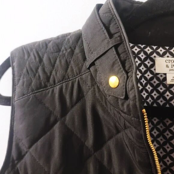 NEW Crown And Ivy Icon Vest Womens Puffer Gray Quilted Filled NWT ($72.50) XL - Picture 8 of 10